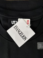 UNIQLO NEON GENESIS EVANGELION BLACK TSHIRT SIZE LARGE NWT (REI ASUKA SHINJI)
