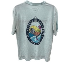 Chubbies Mens Large T Shirt Mint Green Wake Up The Weekend Has Arrived Rooster