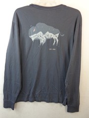 Cremieux T Shirt Men’s L Blue Long Sleeve Graphic Double Sided New With Tags