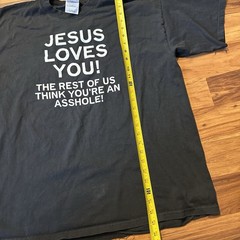 Vintage Jesus T Shirt Jesus Loves You Funny XL Rest Of Us Think You’re Read