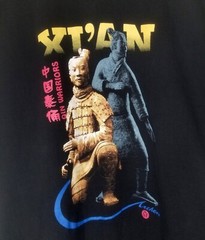 Vintage Pandak Xi’an Qin Warriors T-Shirt Terracotta Army Black XL