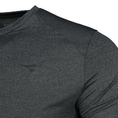 diadora Tech Crew Neck Short Sleeve Athletic T-Shirt Mens Black Casual Tops 1796