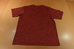 Sport Tek Mens Size XL Red Black Marl Short Sleeve Crew Neck T-Shirt New