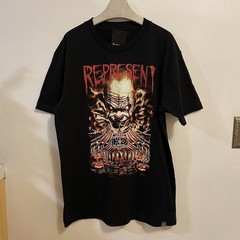 T-Shirt REPRESENT X HALLOWEEN DEPOT COLLAB SIGNATURE Black Horror NWT Clown