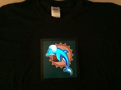Miami Dolphins LED Shirt NFL Sound-Activated Lights Up LED T-Shirt ALL SIZES