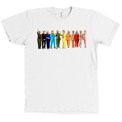 Hillary Clinton Pantsuit Rainbow Shirt Gay Pride Tee – NEW