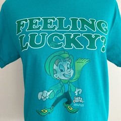 Lucky Charms Cereal T-Shirt Mens Medium Tee Luv Feeling Lucky Green Leprechaun