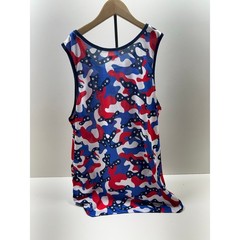 Home Free Florida Men’s Fourth Of July Tank Top Patriotic Sz L Red White & Blue