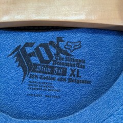 Fox Racing Men’s Slim Fit T-Shirt Blue XL Short Sleeve Crew Neck Straight Hem