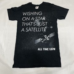 All Time Low T-Shirt Wishing on a Star Satellite Black Tee Size XS