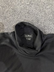 L.L. Bean Shirt Mens LT Black Long Sleeve Turtleneck Tee Cotton Thermal Big Tall