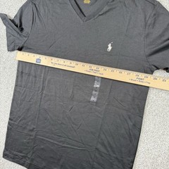 NEW Polo Ralph Lauren Men’s Charcoal Gray Cotton V-Neck T-Shirt