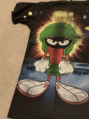 VTG 1993 Looney Tunes Marvin The Martian AOP Wild Oats 1993 2XL Flaw