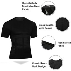 Men’s Body Shaper Toning Shirt Ultra Durable Vest Compression Slimming Underwear