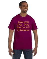 Gildan G500 Blackberry purple Heavy Cotton 5.3 oz. T-Shirt G5000 500 Mora Z7