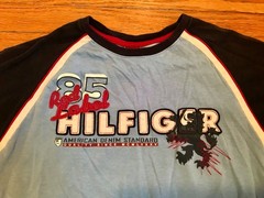 Vintage Tommy Hilfiger Red Label 85 Jersey T-Shirt Blue/Blue Mens Medium #565