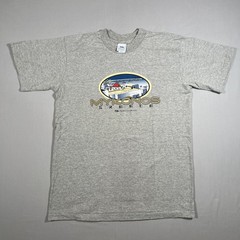 Mykonos Greece T-Shirt Men’s Large Heather Gray Cotton Princess Cruises 90s