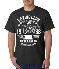 Boxing Club T-Shirt / Golden Gloves MMA Fighting Sports Workout Training Gym