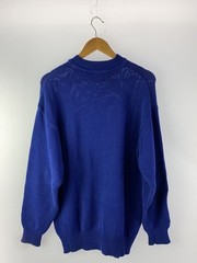 GAP Knit Sweater (Thick), Large, Cotton, Blue, Solid Color