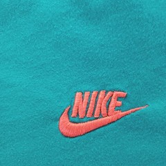 Nike T-Shirt Mens XL Teal Black Abstract Colorblock Embroidered Logo Crew Neck