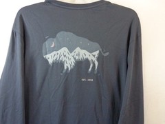 Cremieux T Shirt Men’s L Blue Long Sleeve Graphic Double Sided New With Tags