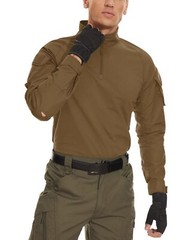 Mens Shirts Atheletic Training Outdoor 1/4 Zipper Long Sleeve Shirt with Pockets