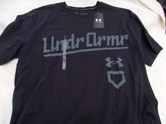 NWT Under Armour loose fit T, men’s M – XXL, black, baseball, cotton blend
