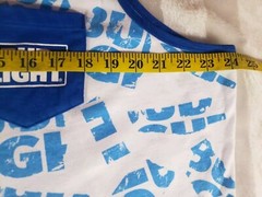 Bud Light Beer White Blue AOP Muscle Tank Top Shirt Chest Pocket Mens XL NWOT