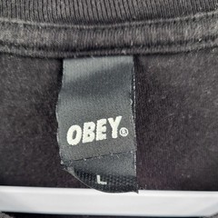 OBEY Black & White Graphic T-Shirt 1989 Trademark Trusted Quality Men’s Size L