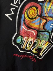 VTG Muskeen Originals 1024 Hand Painted Graffiti Tee 4XL Black Street Y2K Rare