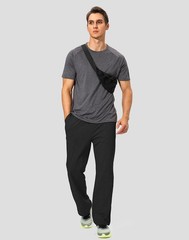 Pudolla Men’s Cotton Yoga Sweatpants Athletic Lounge Pants Open Bottom Casual…