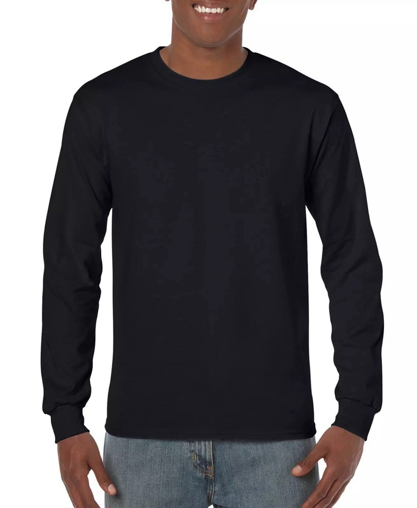 NEW XL Black G540 5400 Gildan Heavy Cotton Long-Sleeve T-Shirt Blank