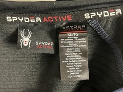Spyder Active Pullover Shirt Men XL Blue Long Sleeve SPM100U
