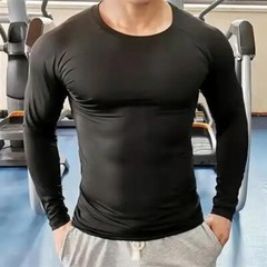 Athletic Long Sleeve Compression Shirts Men’s Dry Fit Sports Gym Shirts Outdoor