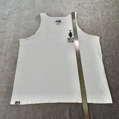 Salty Crew Shirt Mens XXL 2XL White Camo Fish Muscle Tank Top Beach Outdoor