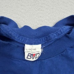 Vintage BVD Pocket Shirt Men’s Large Blue 90s Blank Single Stitch Tee 1990s USA