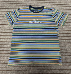 Huff Men’s Shirt Med Blue Contrasting Trim Casual Short Sleeve Embroidered Logo