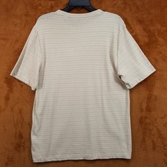 VINCE Shirt Mens Large Tan Stripe Pullover Crew Short Sleeve T-Shirt Tee $148
