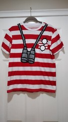Where’s Waldo Men’s Size Medium stripe Shirt Custom/Cosplay