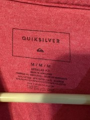 Quiksilver Shirt Mens med Red Beach Casual Comfort Stylish Outdoor Regular Fit