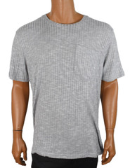 And Now This Mens T-shirt New XXL Gray Crew Neck Short Sleeve Ribbed Pocket