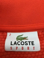 Lacoste Boys Red Polo Shirt Size 2 Contrast Side Stripe Short Sleeve