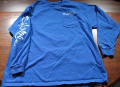 Salt Life Long Sleeve T-Shirt 2XL Pocket Shirt Fish Blue