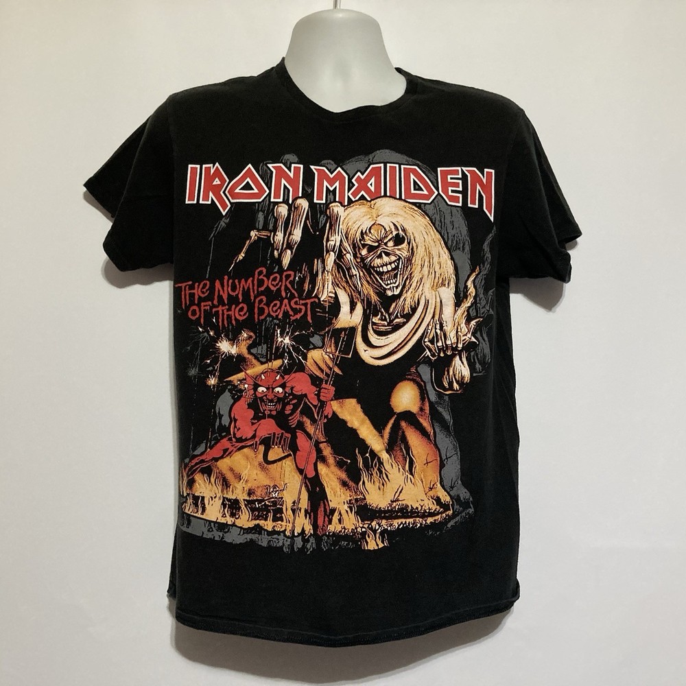 Iron Maiden Number Of The Beast Men’s Medium T Shirt Black British Heavy Metal