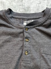 Carhartt Mens 3XL Short Sleeve Henley Loose Fit Work Wear 1 Pocket Construction