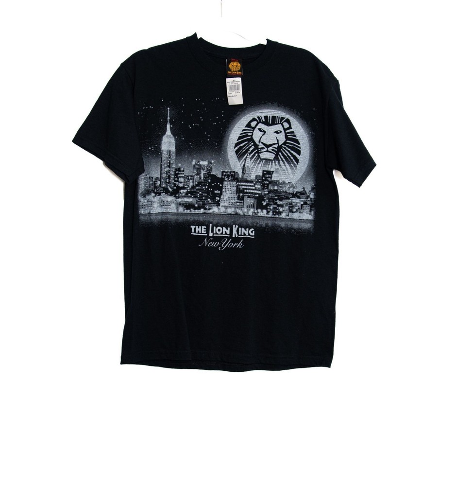 Disneys The Lion King New York Black Graphic T-Shirt Broadway Size M