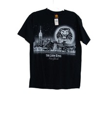 Disneys The Lion King New York Black Graphic T-Shirt Broadway Size M