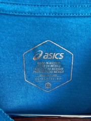 Asics Mens Logo Stripe SS Tee Sportswear Graphic Shirt Size XS