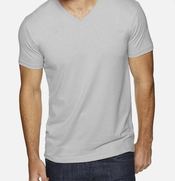 Mens V Neck T Shirt Short Sleeve Casual Solid Cotton Basic Tee Soft Regular Fit