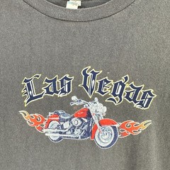 Tee Styled T-shirt Mens Medium Gray Las Vegas Motorcycle Faded Chopper